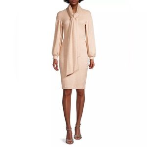 Black Halo Keoni Knit Scarf Sheath Career Dress Size 6 NWOT